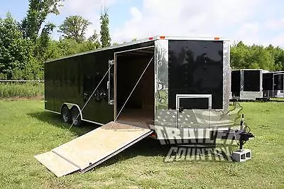 $1 • Buy New 2023 8.5x24 8.5 X 24 V-nosed Enclosed Bike Atv Cargo Car Toy Hauler Trailer