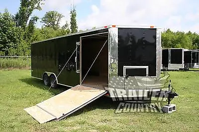 New 2024 8.5x24 8.5 X 24 V-nosed Enclosed Bike Atv Cargo Car Toy Hauler Trailer • $3049