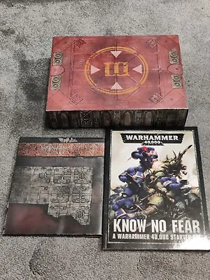 Know No Fear Warhammer 40k Gaming Mat (Double Sided Playing Board) Rules Bunker • £15