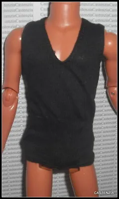 Top Ken Doll Mattel Elvis Presley Black Sleeveless Shirt Clothing Accessory • $7.89