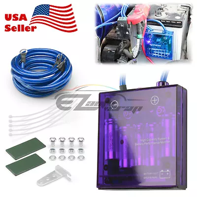 Universal Car Battery Mega Voltage Stabilizer Regulator Ground Wire Fuel Saver • $29.99