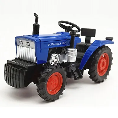 1/32 Scale Farm Tractor Trailer Model Truck Diecast Pull Back Toy Car Kids Blue • $22.03