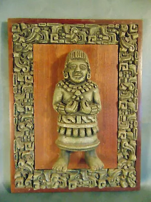 Tiki Primitive Hand Crafted Mayan Figure Wall Hanging Male Figure Cultural Art • $18.77