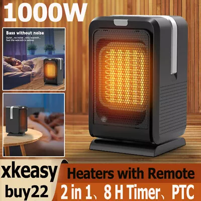 $8.99 • Buy 1000W Ceramic Heater Portable Electric Space Heater W/Adjustable Thermostat Home