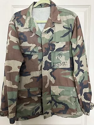 USMC EGA BDU Woodland Camouflage Combat Uniform Coat Top Jacket • $9.99