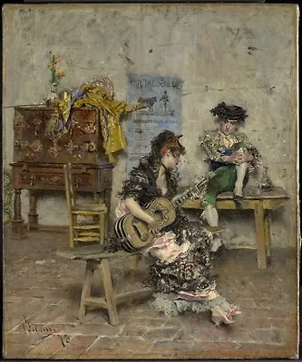 Oil Painting Repro The Guitar Player Giovanni Boldini 20 X24  • $99