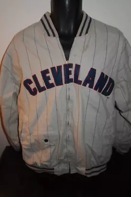 Mlb Mirage Coopertown Cleveland Indians Chief Wahoo Reversible Jacket Size Xl • $71.19