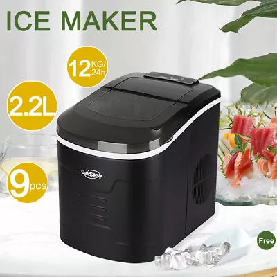 2.2L Portable Ice Cube Maker Commercial Bar Auto Countertop Cubes Machine Black • $145.99