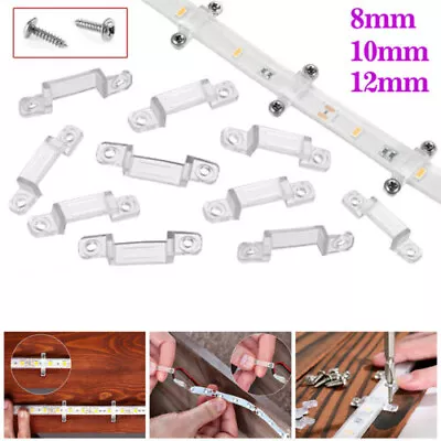 Up To 100x WATERPROOF LED STRIP LIGHT MOUNTING CLIPS CLAMPS 5050 5630 RGB 7020 • $3.22