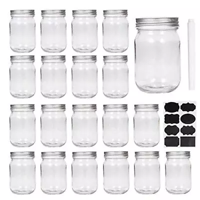 Mason Jars 12 OZ Canning Jars Jelly Jars With Regular Lids Ideal For Jam Hone • $35.39