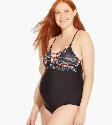 SEA ANGEL MATERNITY Women's Size Small Swimsuit Criss-Cross Front/ One Piece • $18