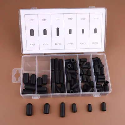 80pcs Rubber Carburetor & Vacuum Cap Assortment Kit 3/16  - 7/32  - 6 Types • $16.65