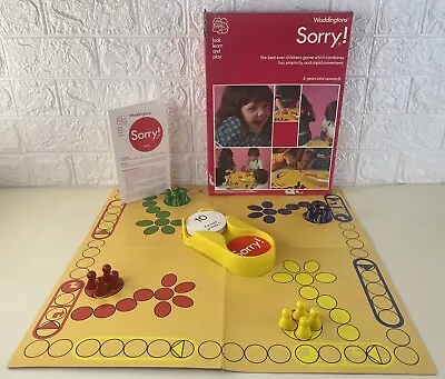 Vintage 1977 Sorry Board Game By Waddingtons 100% Complete SH 1 • £14.99