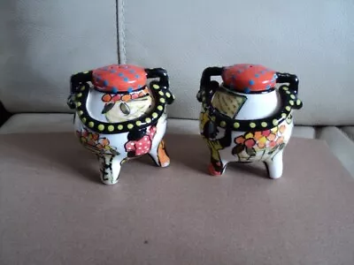 Kalta Nivek Africa Salt And Pepper Pots Ceramic/Porcelain (Lorna Bailey Style ) • £25