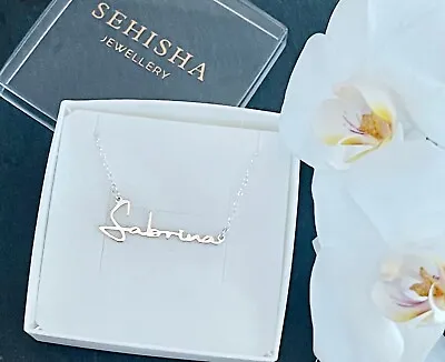 Personalised 925 Sterling Silver Name Necklace • £14.90