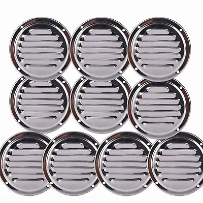 10X Stainless Steel 5  Round Louvered Vent For Marine Boat VENT RV Courtyard • $28.40