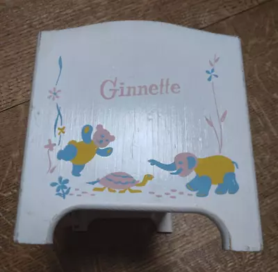 Vintage GINNETTE Baby Doll Crib~White Wooden~ • $19.99