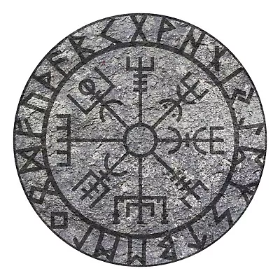 VEGVISIR NORSE VIKING COMPASS DECAL STICKER VINYL Stone Style Version • $4.95