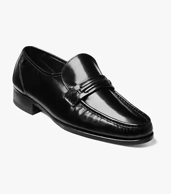 Men's Florsheim Como Black Leather Slip-On 17089 01 • $119.95