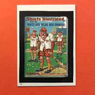 1986 Wacky Packages Shorts Illustrated #31 Topps Album Sticker Sports SI Satire • $2.49