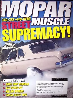 Mopar Muscle Magazine November 2000 Volume 12. Number 11 • $4.87