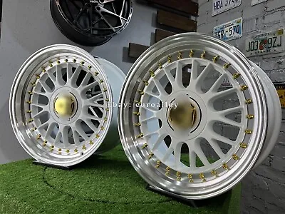 17  4x100 5X100 8.5J ET20 LM Style DEEP DISH Wheels For BMW E30 Civic VW SUBARU • $1773.96