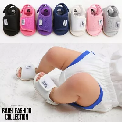 Baby  Boy Girl Toddler Bottom Anti-slip Mesh Sandal Infant Summer Walking Shoes • £7.76