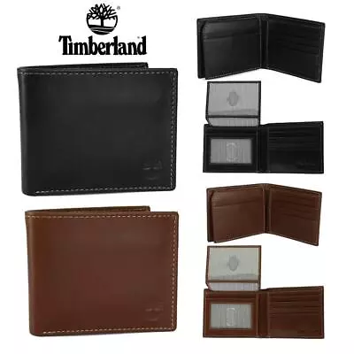 Timberland Men's Leather Wallet With Attached Flip Pocket • $19.99