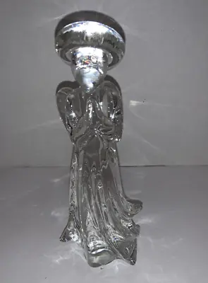 Crystal Glass Angel (Mikasa?) Figurine MEASURES: 8  Tall; 2 1/4  Across Wing • $19.99