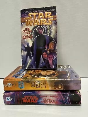 Star Wars X3 Tales From Jabbas Place/Crystal Star/Darksaber Paperback Books • $19.95