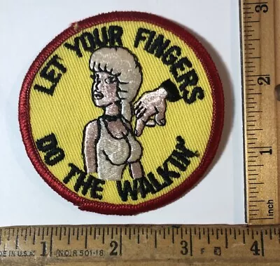 Vintage 1970s Let Your Fingers Do The Walkin Patch Funny Hippie Naughty Sexy • $7.25