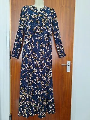 Marks And Specer Floral Dress Nearly New 12 Reg Midaxi • £10.17