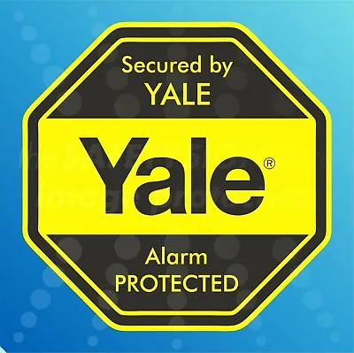 YALE Security Alarm Sticker Video Camera Monitoring Decal Window Glass Inside  • £4.69