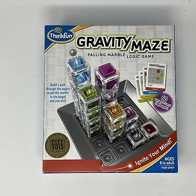 ThinkFun Gravity Maze Falling Marble Logic Board Game Single Player Complete • $10