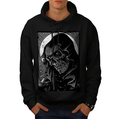 £26.99 • Buy Wellcoda Grim Reaper Hell Skull Mens Hoodie, Demon Casual Hooded Sweatshirt