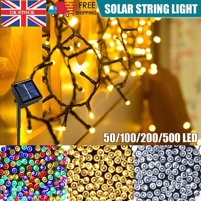 22-50M 200/500 LED Solar Power Fairy Garden Lights String Outdoor Party Wedding • £9.05