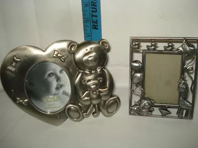 Malden International Pewter  Baby Photo Frame  2x3   + Fetco Frame 3x3.5  • $12