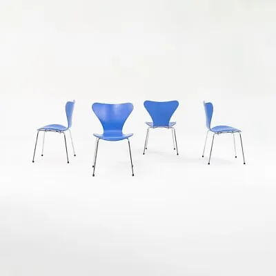 1996 Arne Jacobsen For Fritz Hansen Series 7 Chair In Blue Model 3107 Sets Avail • £281.23