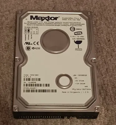 Maxtor DiamondMax Plus 9 80GB 3.5  (6Y080L0) PATA IDE HDD Drive • £18