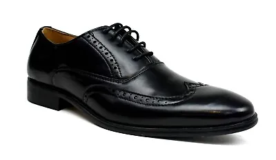 Mens Brogues Lace Up Shoes Casual Oxford Formal Wedding Office Work Uk Size 7-12 • £19.99