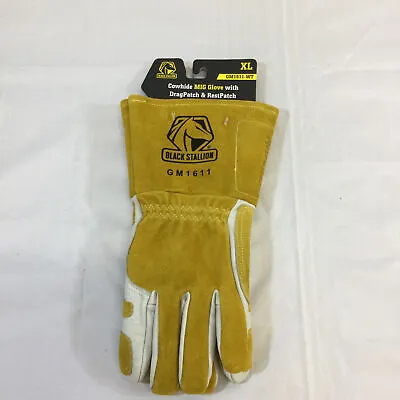 $33.51 • Buy Black Stallion GM1611-WT Yellow White Cowhide MIG Welding Glove Size XL
