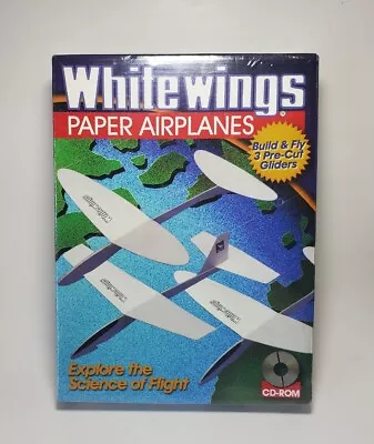 Vintage 1995 White Wings Paper Airplanes CD-Rom *NEW IN BOX* Build And Fly • $39.99