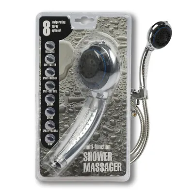 Multi-function Shower Head Massager Silver Hose Nozzle Handheld Spray Showerhead • $13.49