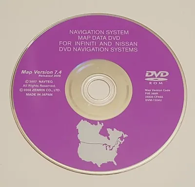 $91.29 • Buy Nissan Infiniti Navigation Sytem Disc Cd Dvd 7.4 Navigation Disk Map Gps Oem