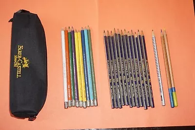 Faber Castell USED Goldfaber 1221 Pencils + Case & Generals Kimberly Watercolors • $9.50