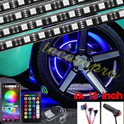 4x12  RGB Car Truck Wheel Well LED Light Control Custom Neon Rim Tire Strip • $66.79