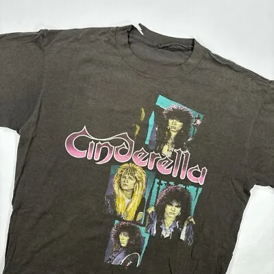 Vintage 80s Cinderella World Tour Large Print Graphic Band Tee • $69.99