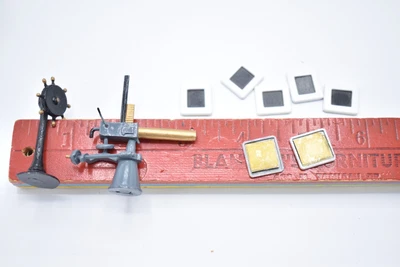 $20 • Buy Trophy Miniatures Machine Gun , Unmarked Steering Wheel For Ship Or Boat & Parts