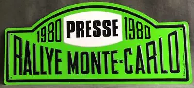 Rallye Monte Carlo Monaco WRC 1980 Presse Automobile Motor Car Rally Plate • £140