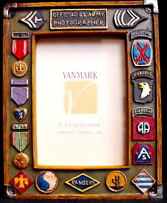 VANMARK AMERICAN HEROES 3  By 5  VERTICAL ARMY PHOTOGRAPHER PHOTO FRAME ~ NIB • $23.99